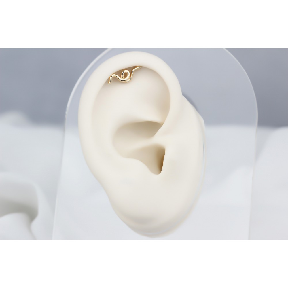 Glorria 14k Solid Gold Snake Helix Piercing