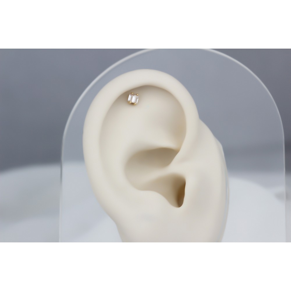 Glorria 14k Solid Gold Geometric Helix Piercing