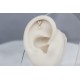 Glorria 14k Solid Gold Pearl Three Stone Helix Piercing