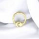 Glorria 14k Solid Gold Crescent  Star Ring Piercing