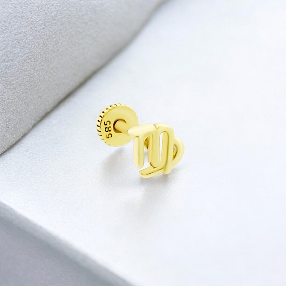 Glorria 14k Solid Gold Virgo Helix Piercing