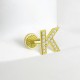 Glorria 14k Solid Gold Letter K Tragus Piercing