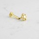 Glorria 14k Solid Gold Snowflake Tragus Piercing