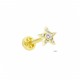 Glorria 14k Solid Gold Star Tragus Piercing