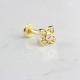 Glorria 14k Solid Gold Clover Tragus Piercing