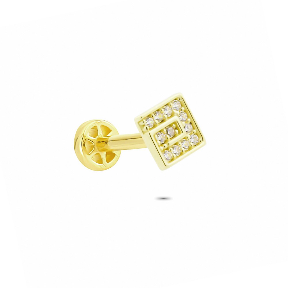 Glorria 14k Solid Gold Geometric Tragus Piercing