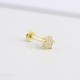 Glorria 14k Solid Gold Clover Tragus Piercing