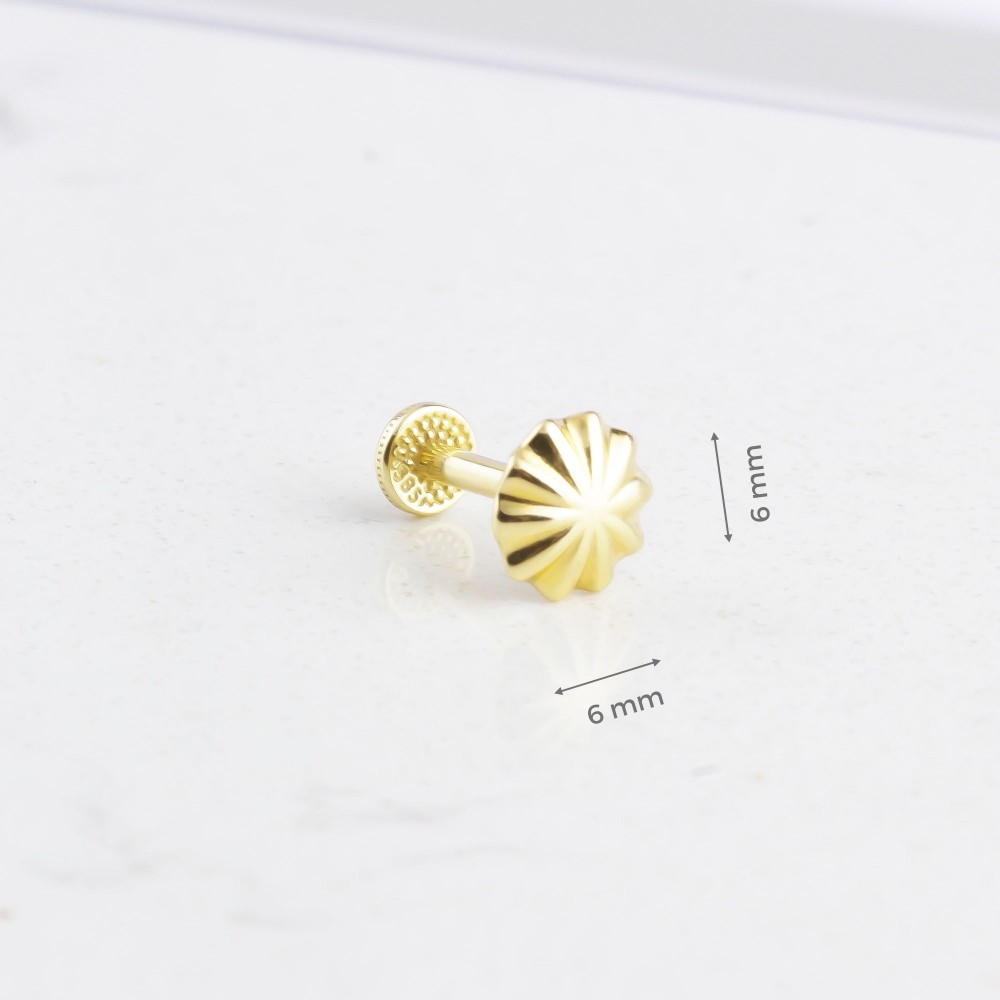 Glorria 14k Solid Gold Umbrella Tragus Piercing