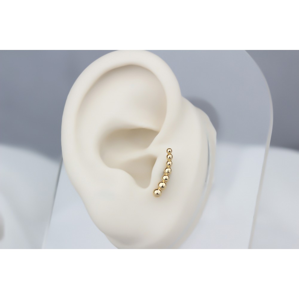 Glorria 14k Solid Gold Dorica Tragus Piercing