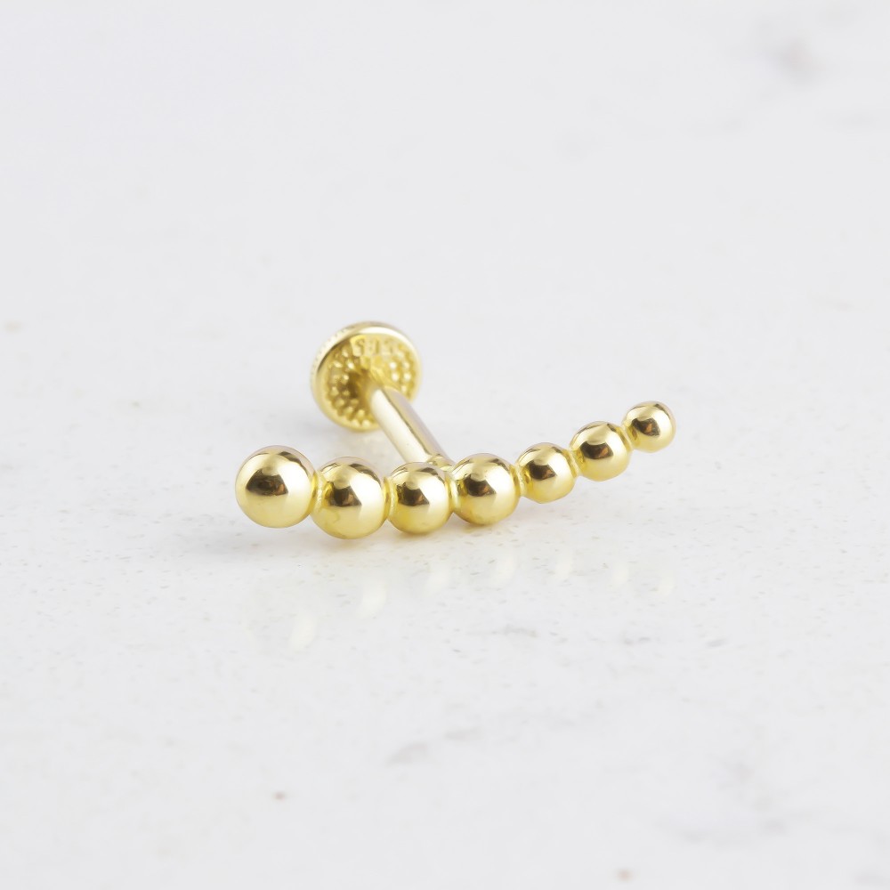 Glorria 14k Solid Gold Dorica Tragus Piercing