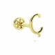 Glorria 14k Solid Gold Letter Ç Tragus Piercing