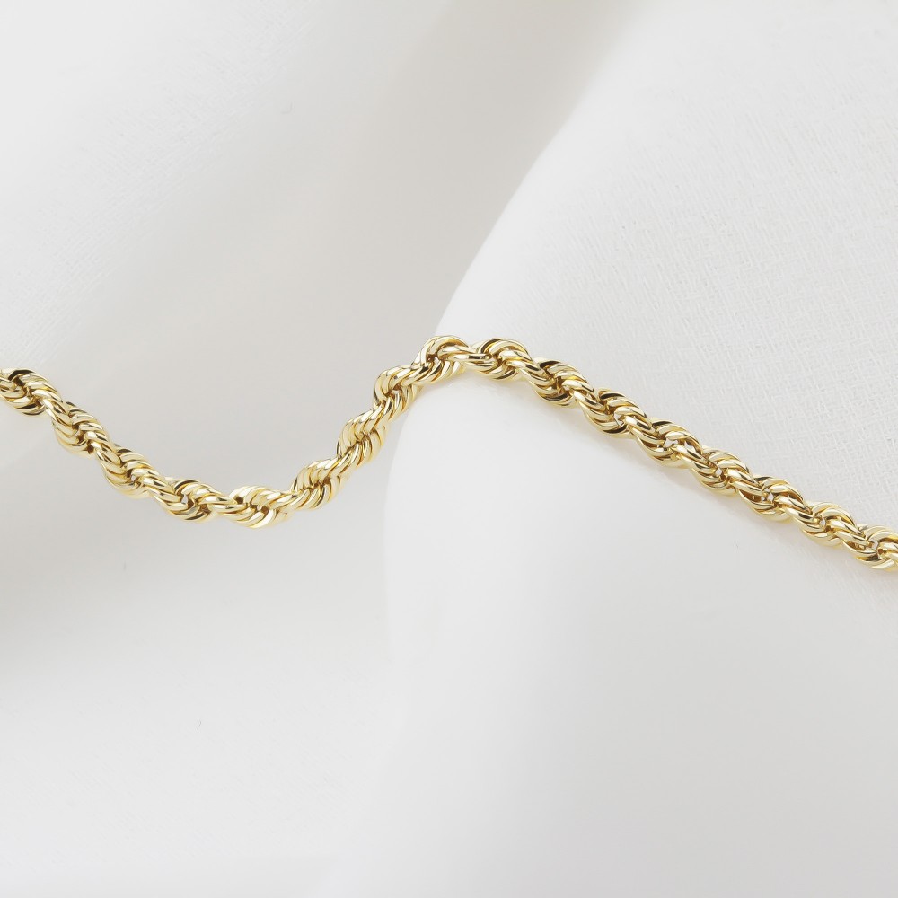 Glorria 14k Solid Gold Rope Chain