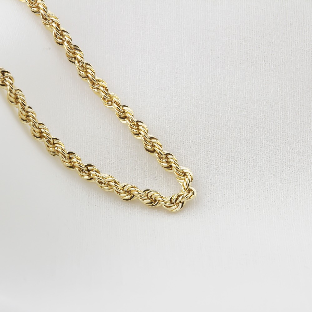 Glorria 14k Solid Gold Rope Chain