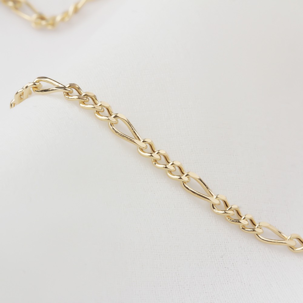 Glorria 14k Solid Gold Figaro Chain