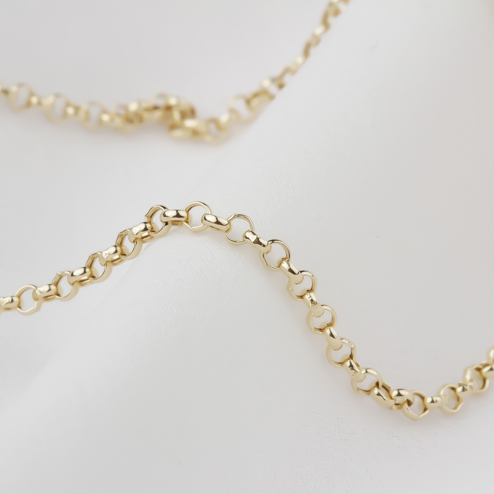 Glorria 14k Solid Gold Rolo Chain