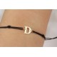 Glorria 14k Solid Gold Letter Rope Bracelet