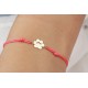 Glorria 14k Solid Gold Cat Dog Paw String Bracelet