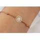 Glorria 14k Solid Gold Daisy Rope Bracelet