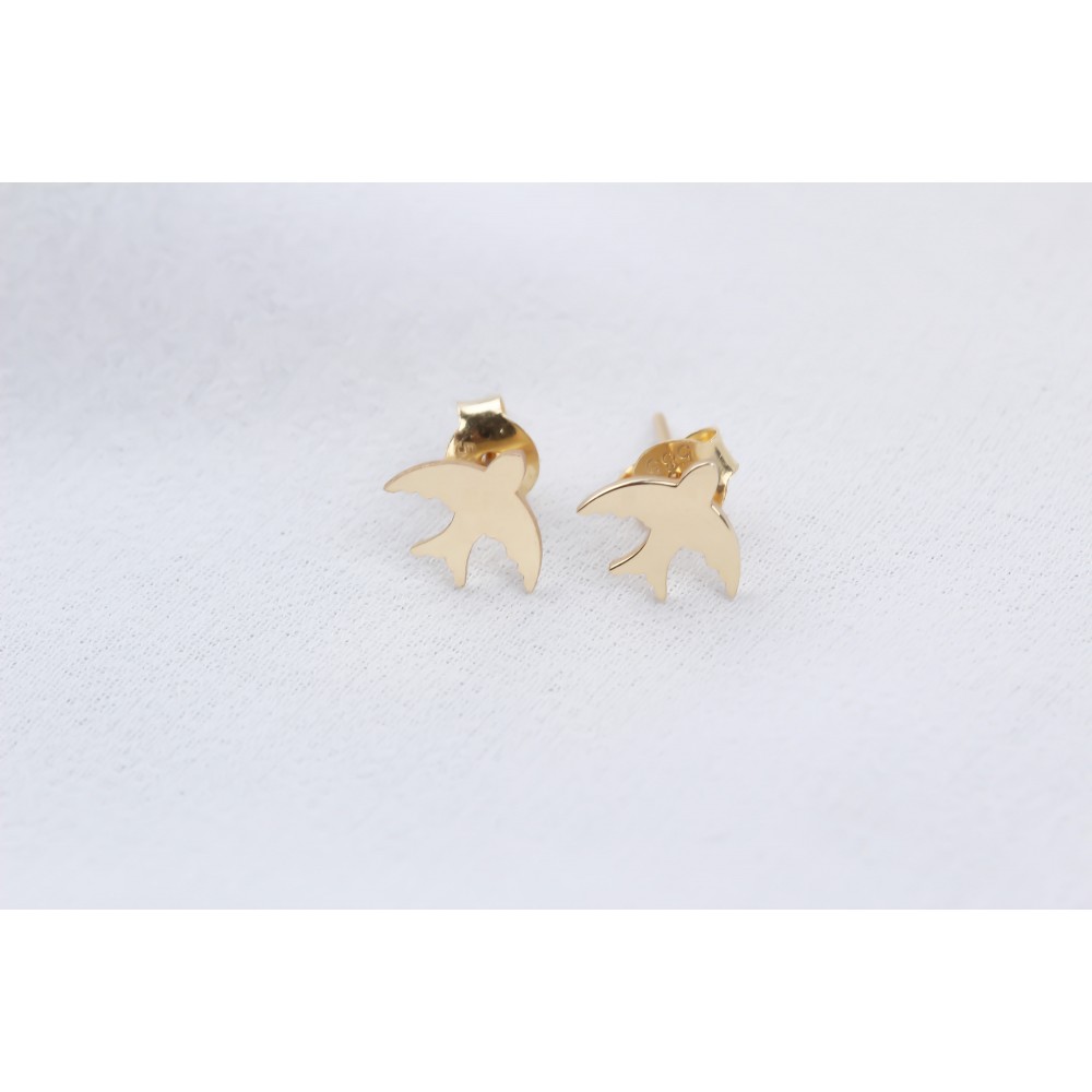 Glorria 14k Solid Gold Phoenix Earrings