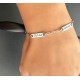 Glorria 925k Sterling Silver Personalized Paper Clip Bracelet