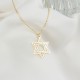 Glorria 925k Sterling Silver Star of David Necklace