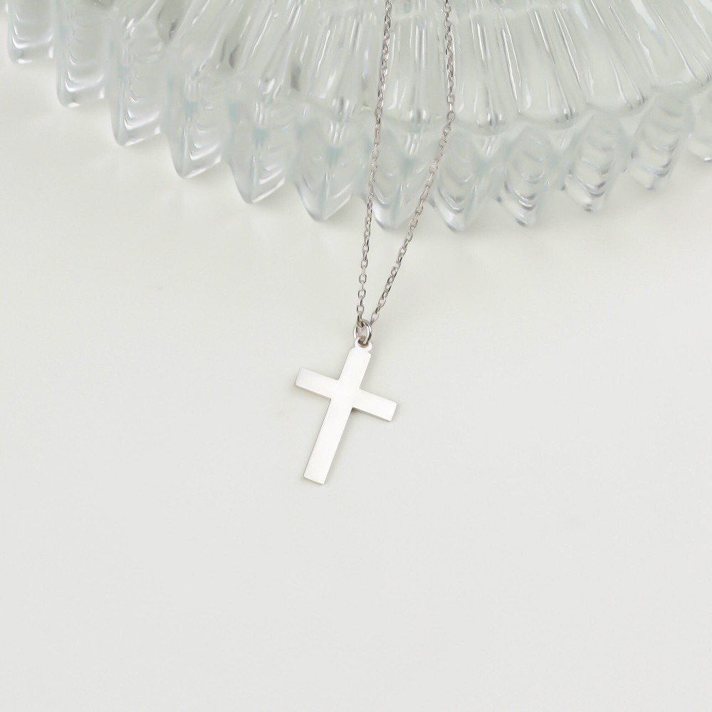 Glorria 925k Sterling Silver Cross Necklace