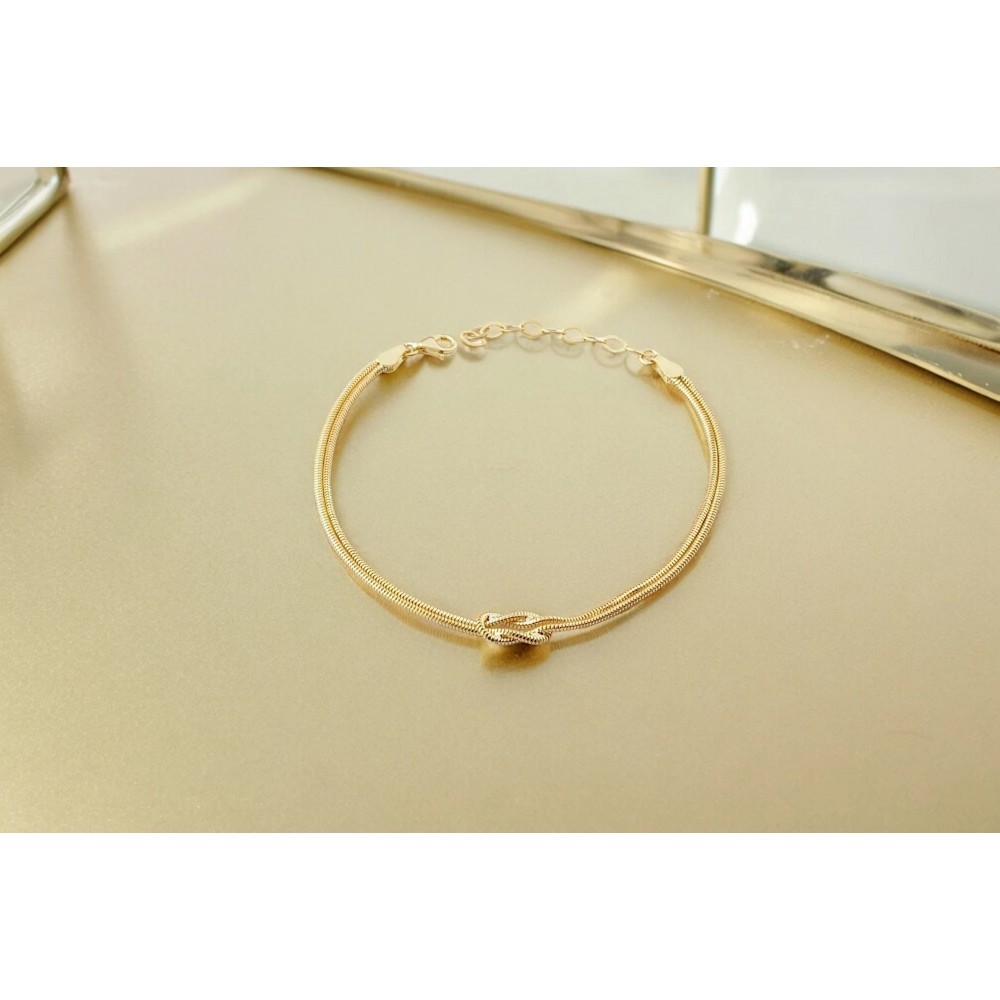 Glorria 925k Sterling Silver Knot Bracelet