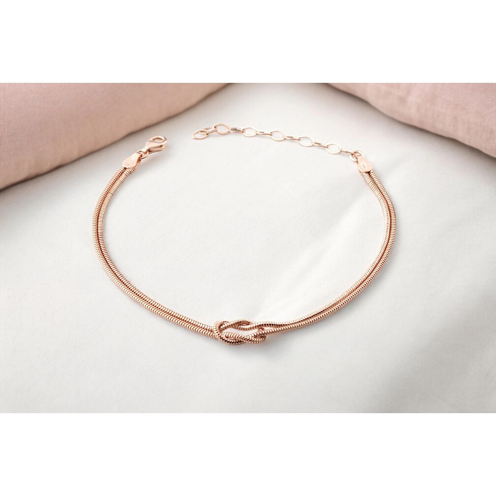 Glorria 925k Sterling Silver Knot Bracelet