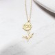 Glorria 925k Sterling Silver Personalized Birth Flower Necklace