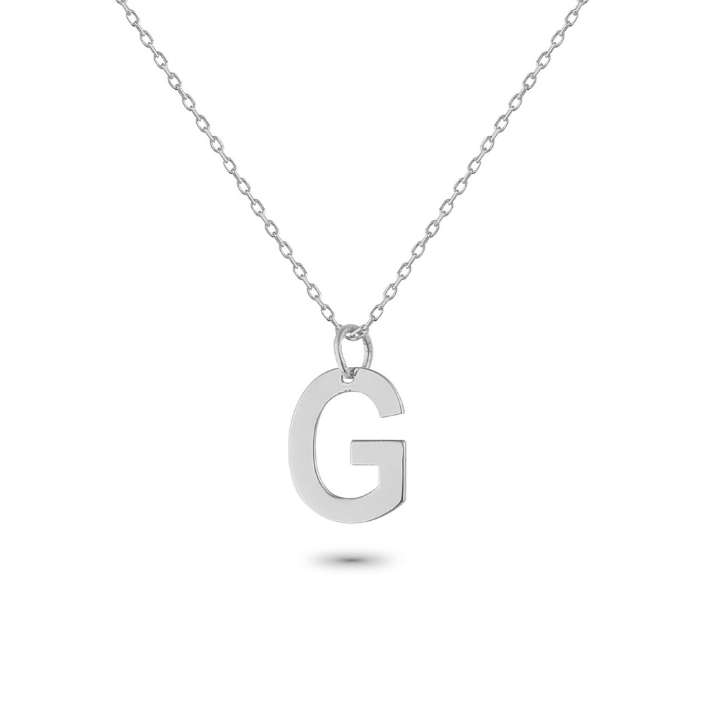 Glorria 925k Sterling Silver Letter G Necklace