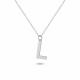 Glorria 925k Sterling Silver Letter L Necklace