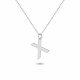 Glorria 925k Sterling Silver Letter X Necklace