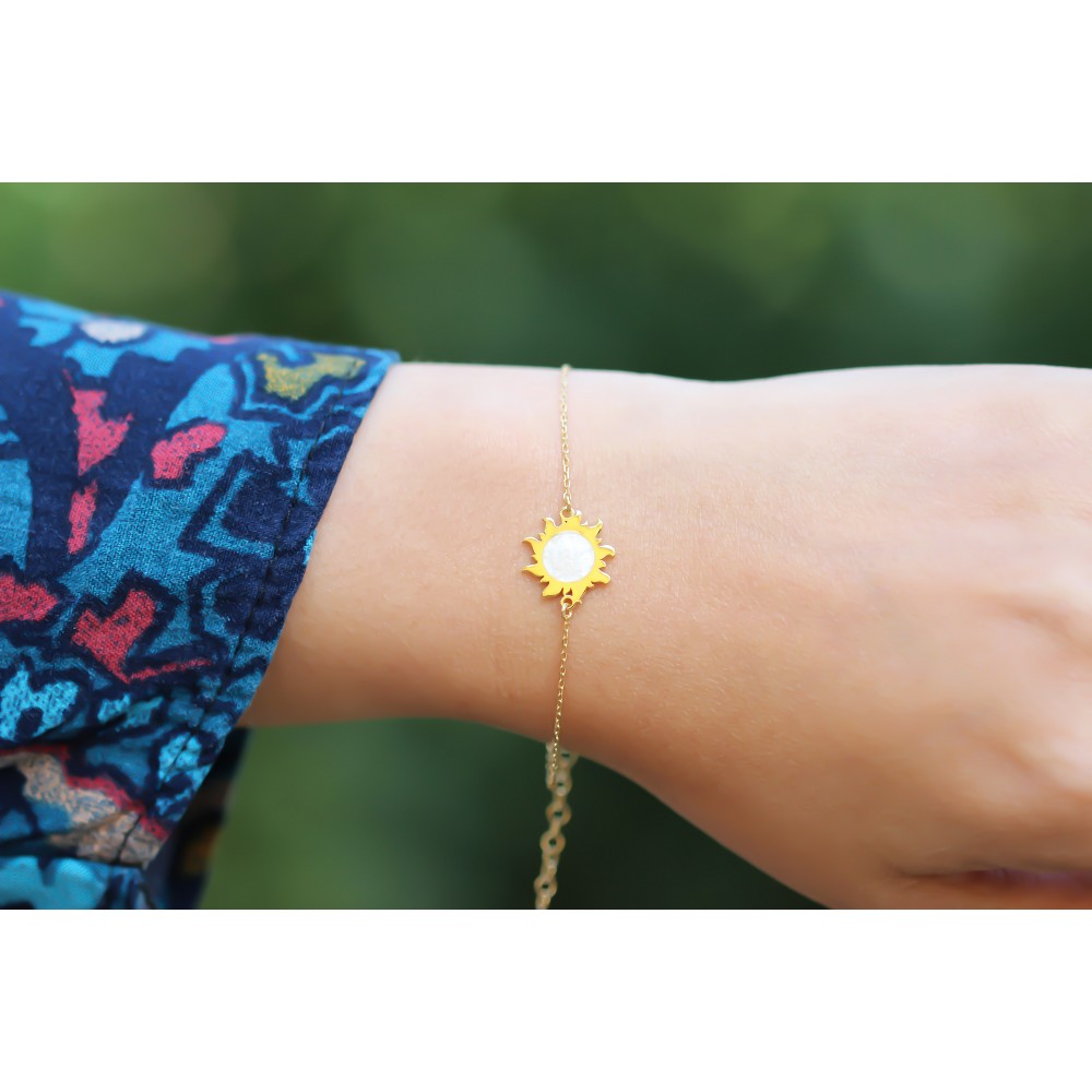 Glorria 925k Sterling Silver Sun Bracelet