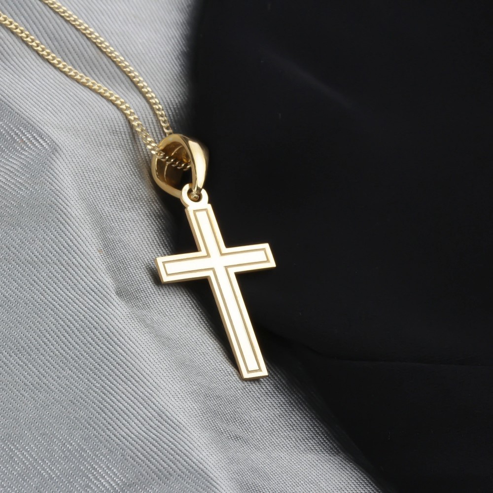 Glorria 925k Sterling Silver Cross Necklace