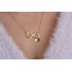 Glorria 925k Sterling Silver Letter Infinity Necklace