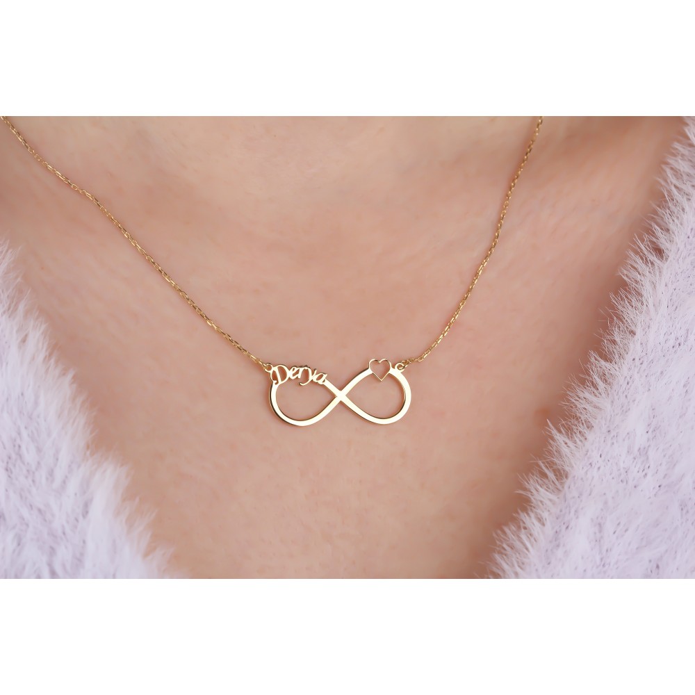 Glorria 925k Sterling Silver Infinity Necklace