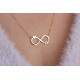 Glorria 925k Sterling Silver Letter Infinity Necklace