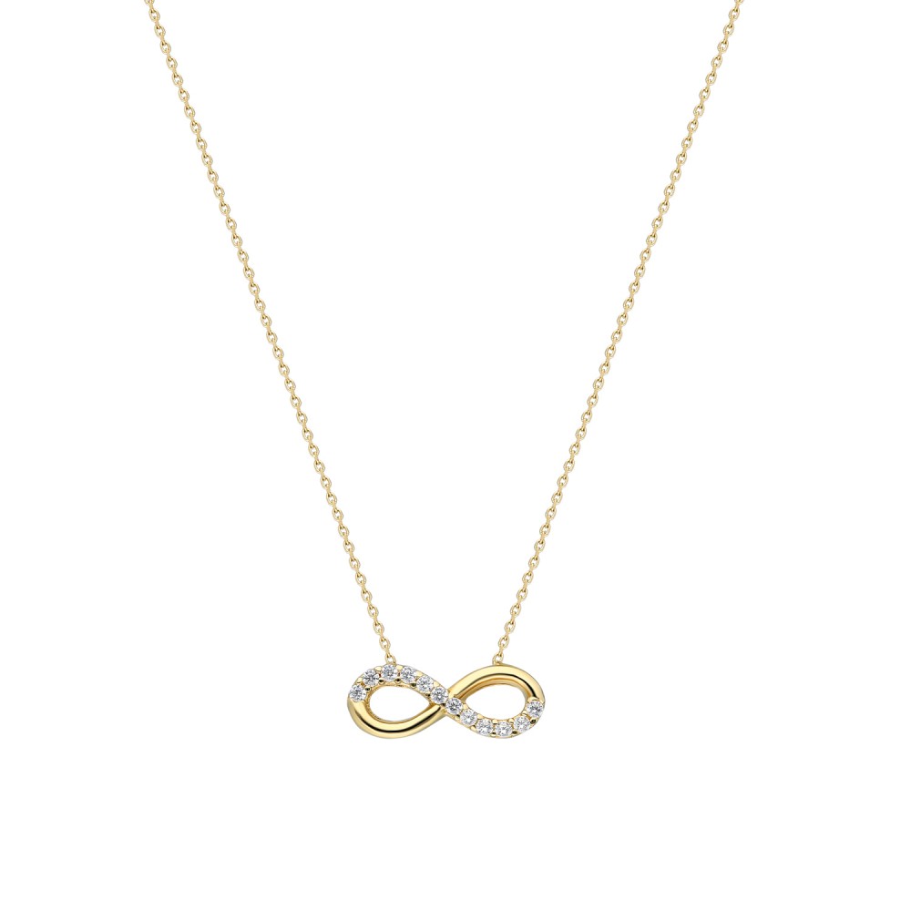 Glorria 14k Solid Gold Infinity Necklace