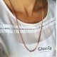 Glorria 925k Sterling Silver 65 cm Scaled Chain Necklace