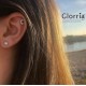 Glorria 925k Sterling Silver Round Anthurage Earring