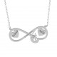 Glorria 925k Sterling Silver Personalized Name Infinity Silver Necklace GLR564