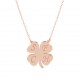 Glorria 925k Sterling Silver Personalized Letter Clover Silver Necklace GLR591