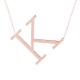 Glorria 925k Sterling Silver Personalized Letter Silver Necklace