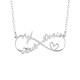 Glorria 925k Sterling Silver Personalized Name Infinity Silver Necklace