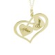 Glorria 925k Sterling Silver Personalized Name Heart Silver Necklace