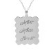 Glorria 925k Sterling Silver Personalized Name Frame Silver Necklace