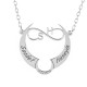 Glorria 925k Sterling Silver Personalized Name Crescent Silver Necklace