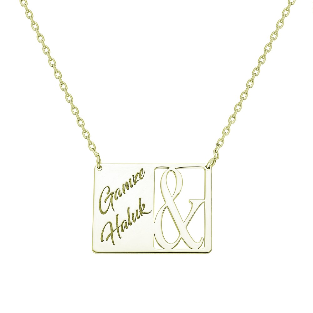 Glorria 925k Sterling Silver Personalized Name Silver Necklace