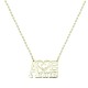 Glorria 925k Sterling Silver Personalized Letter Silver Mother Necklace