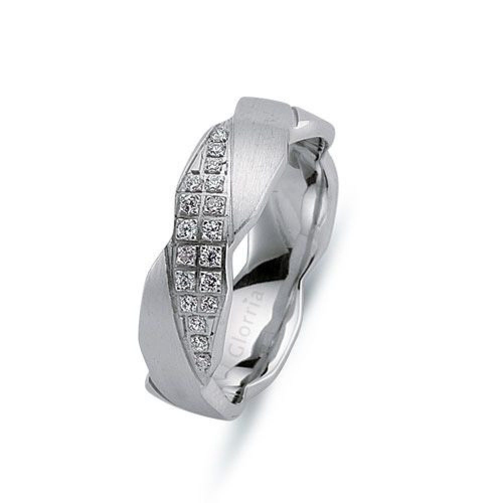 Glorria 925k Sterling Silver 6mm Woman Wedding Ring